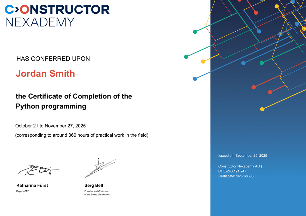 Certificate